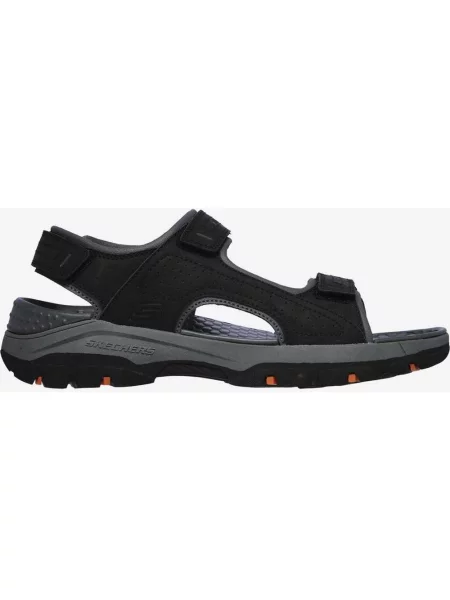 Skechers Tresmen Sandały Garo czarno-pomarańczowe 41 czarne
