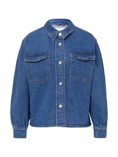 Comma casual identity Přechodná bunda džínovina modrá