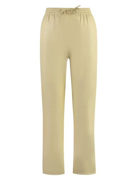 Pantaloni Yves Salomon din piele galben