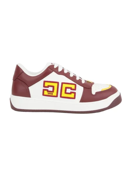 Sneakersy Elisabetta Franchi skórzane czerwone