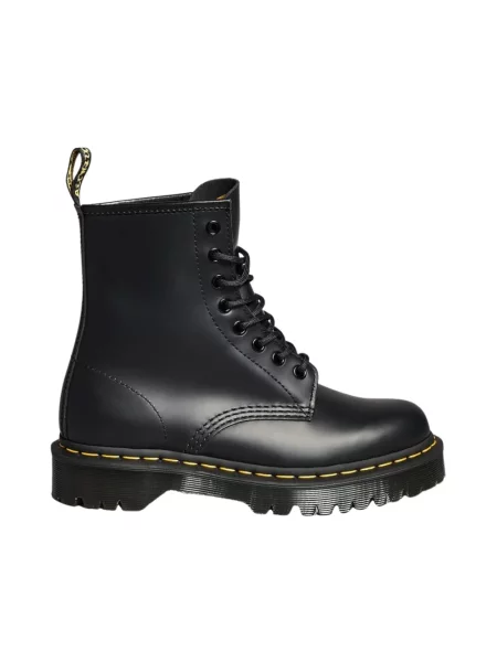 Botki Dr. Martens skórzane na platformie retro czarne
