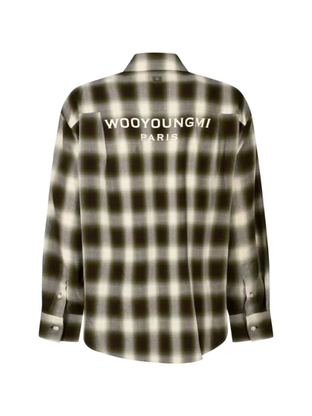 Καρό πουκάμισο Wooyoungmi με σχέδιο πράσινο