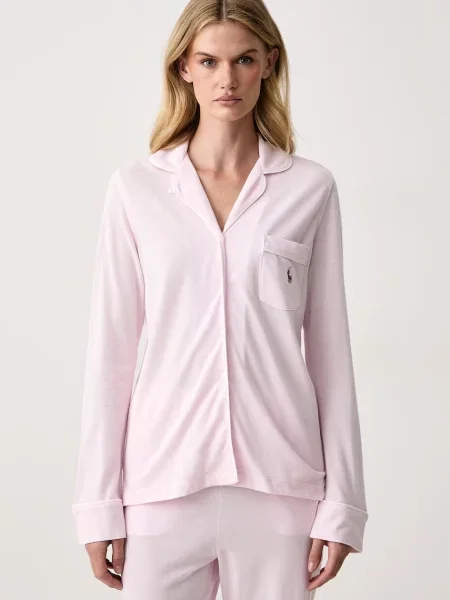 Polo Ralph Lauren dvojdielne pyžamo dámske s bavlnou ružová