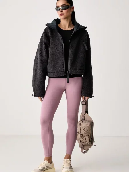 Jakna Adidas By Stella Mccartney iz flisa siva