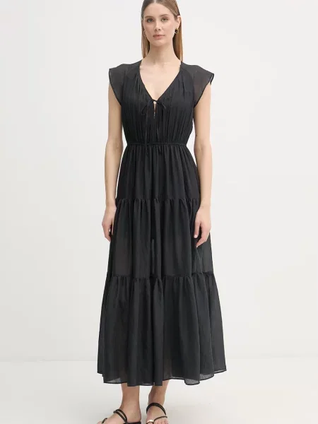 Gaudi rochie babydoll cu vâscoză negru