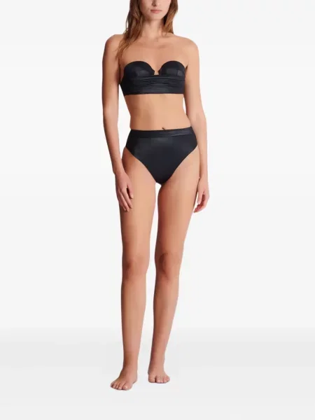 Bikini Balmain cu volane negru