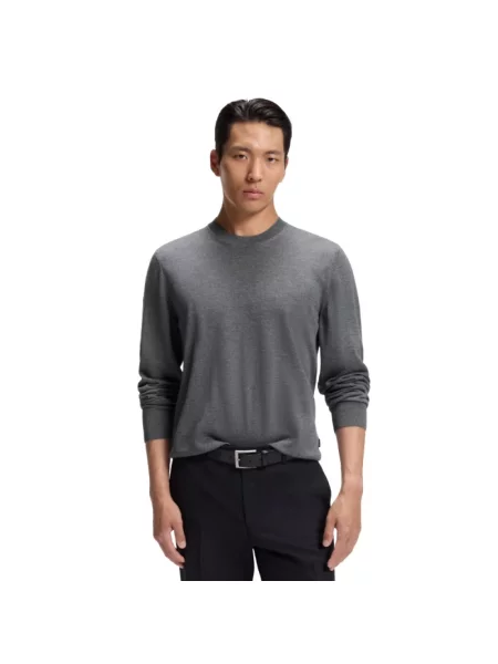Sweter Boss wełniany szary