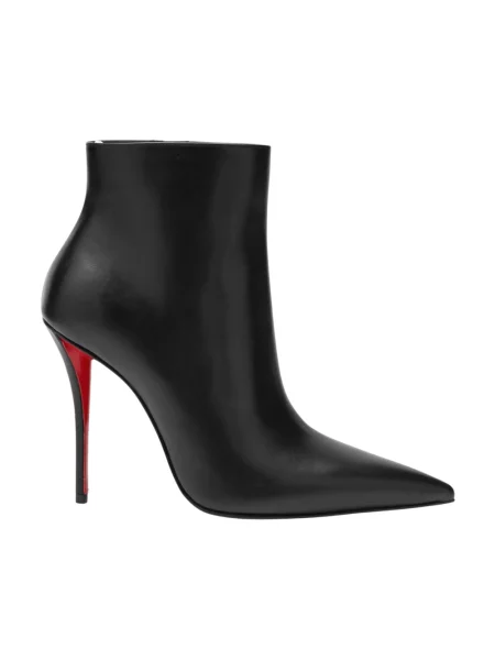 Botki Christian Louboutin skórzane czarne