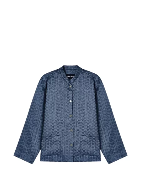 Geacă Giorgio Armani cu imprimeu geometric albastru