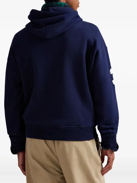 Șapcă Polo Ralph Lauren cu broderie din țesătură twill în carouri albastru