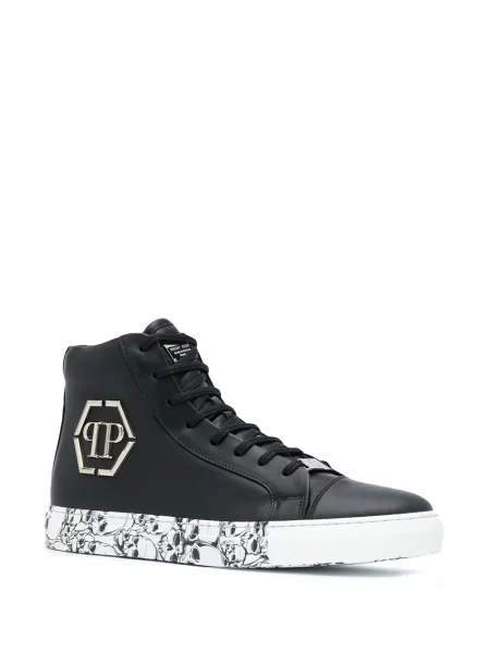 Sneakerși Philipp Plein cu imagine negru
