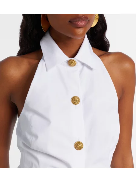 Rochie Balmain din poplin alb