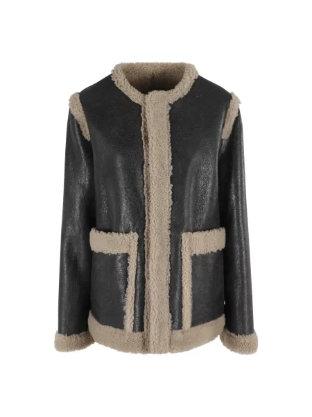 Kurtka skórzana Mm6 Maison Margiela czarna