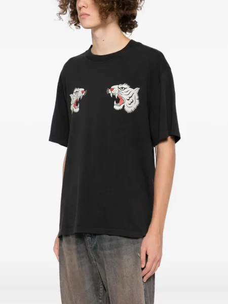 Tricou Melt cu dungi de tigru negru