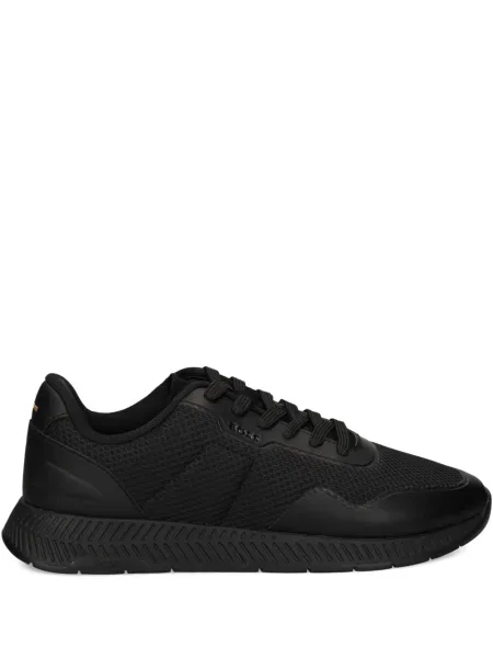 Sneakerși Boss cu șireturi din dantelă negru