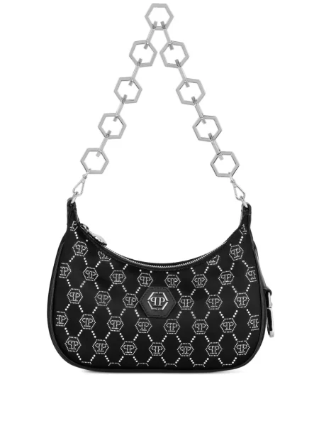Geantă Philipp Plein din satin negru