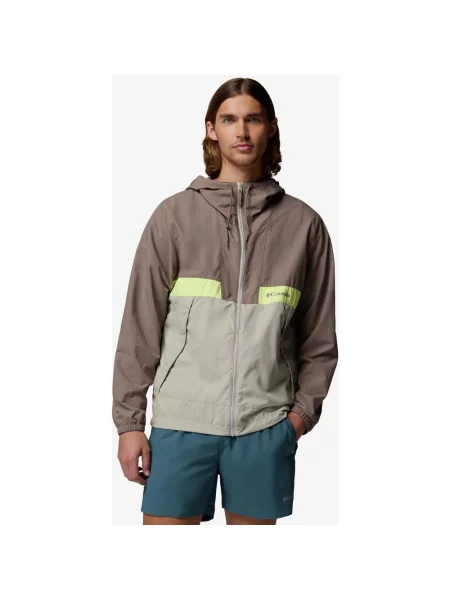Kurtka z kapturem Columbia Spire Valley Windbreaker S brązowa