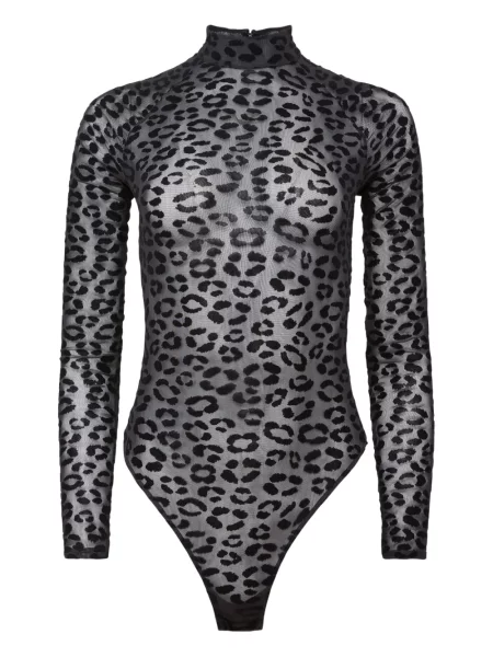 Body Fleur Du Mal cu model leopard negru