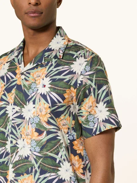 Tommy Hilfiger Resortová Košile Regular Fit zelená / tmavě oranžová modrá