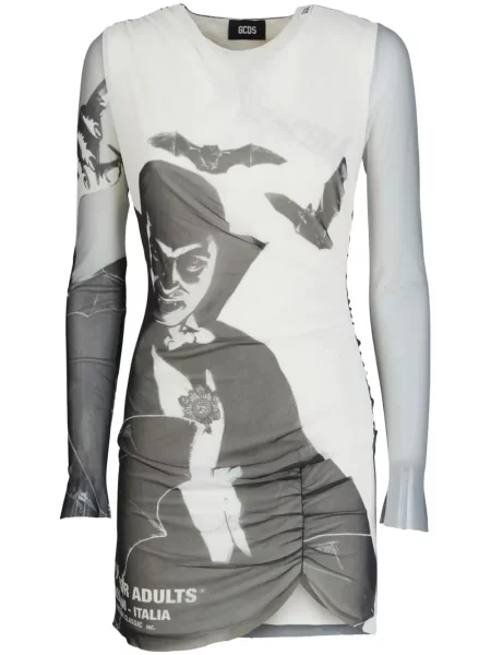 Rochie mini Gcds din tul de costum alb