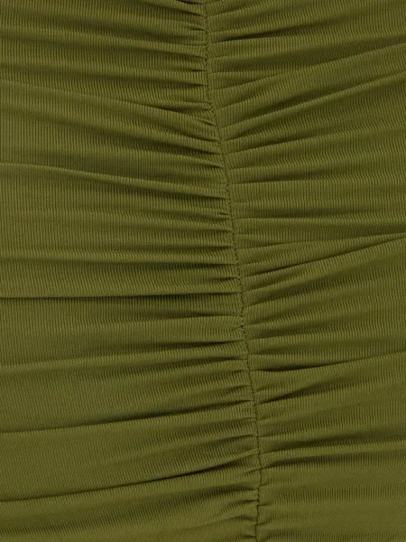Bikini Maison Anami cu talie înaltă cu volane verde