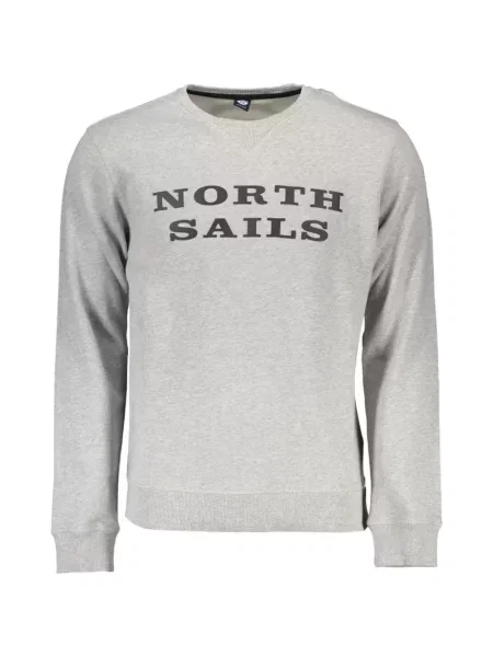Hanorac crewneck North Sails cu imagine cu decolteu rotund gri