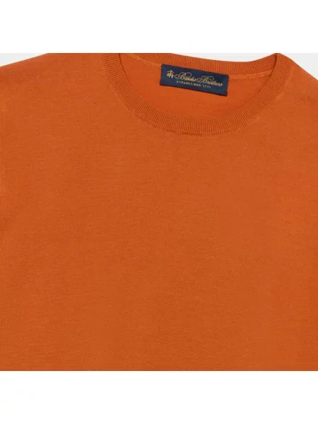 Dzianinowy sweter Brooks Brothers pomarańczowy