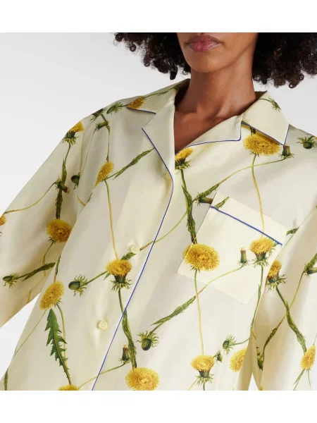 Cămașă Burberry de mătase cu model floral