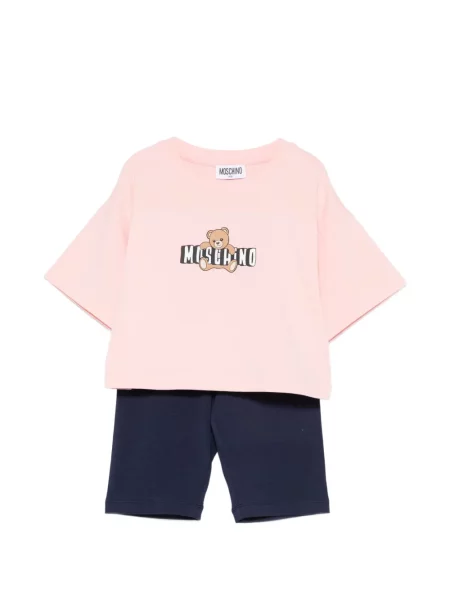 Legginsy dziecięce Moschino niebieskie