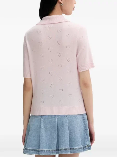 Top From Future cu motiv cu inimi roz