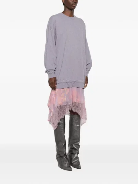 Rochie midi Diesel din dantelă violet