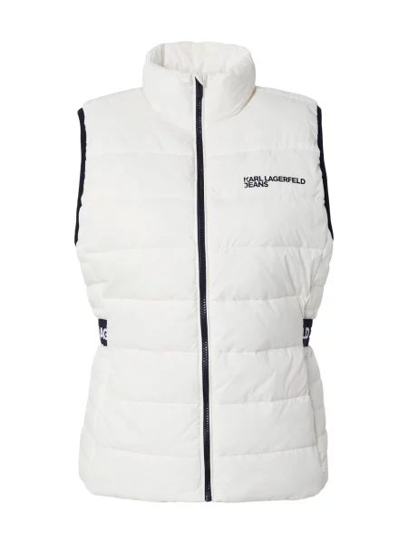KARL LAGERFELD JEANS Vestă negru / natural alb