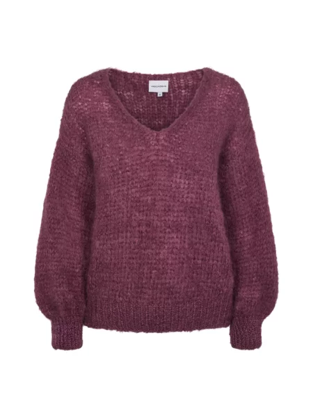 Sweter Americandreams wełniany fioletowy
