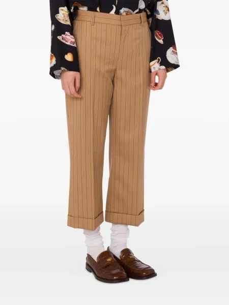 Cropp pantaloni Moschino cu dungi maro
