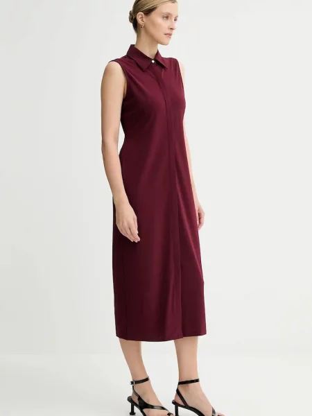 Obleka Calvin Klein bordo