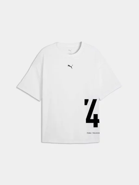 Спортивна футболка PUMA M Graphic Oversized Tee комбінований верх білий