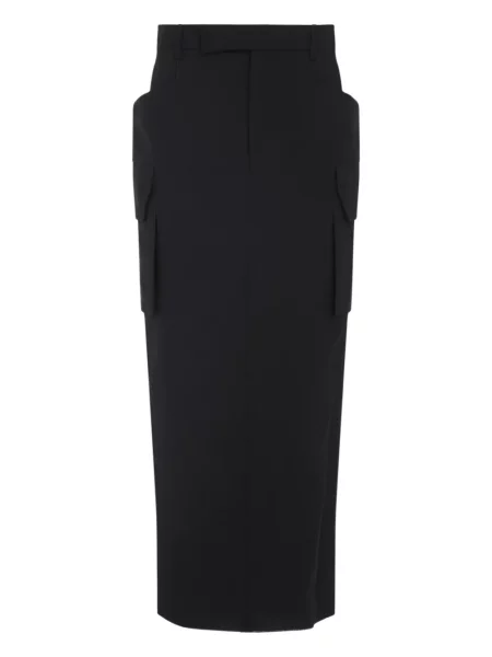 Fustă Rick Owens de lână negru
