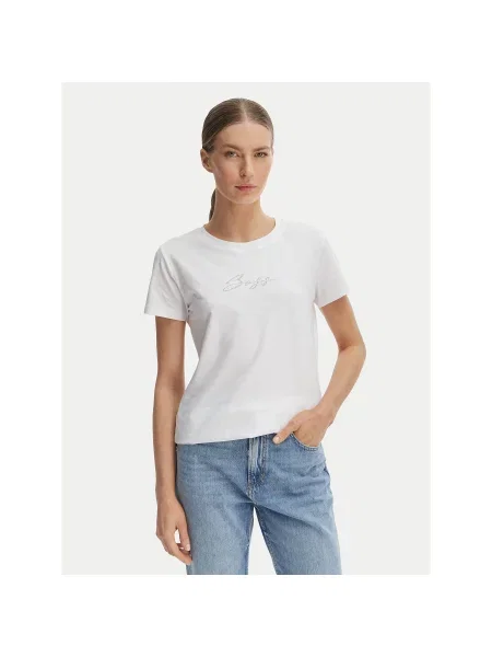 BOSS T-shirt Regular Fit bijela