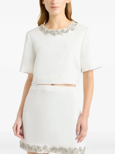 Bluzka Cinq A Sept w kwiatki biała