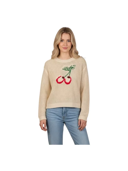Dzianinowy sweter Twinset beżowy