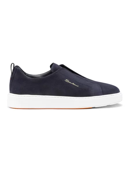 Sneakersy Santoni zamszowe niebieskie