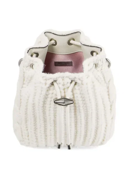 Geantă Jimmy Choo tricotate alb