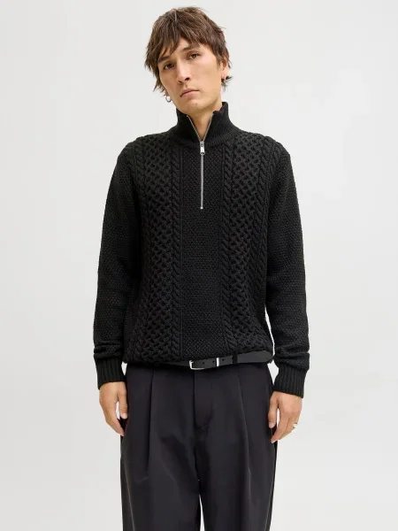 JACK & JONES Pulover JJPAUL' negru