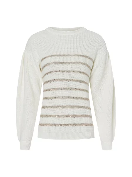More & More Sweter z dzianiny Kobiety Sztuczne włókno w 34 beżowy