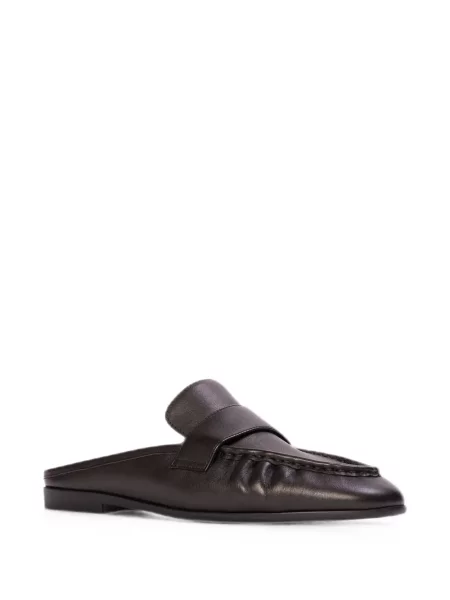 Papuci tip mules Black Suede Studio din piele de căprioară negru