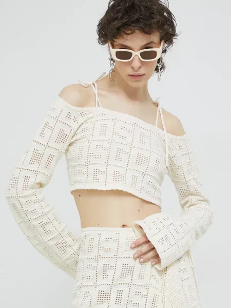 GCDS pulover femei light bej