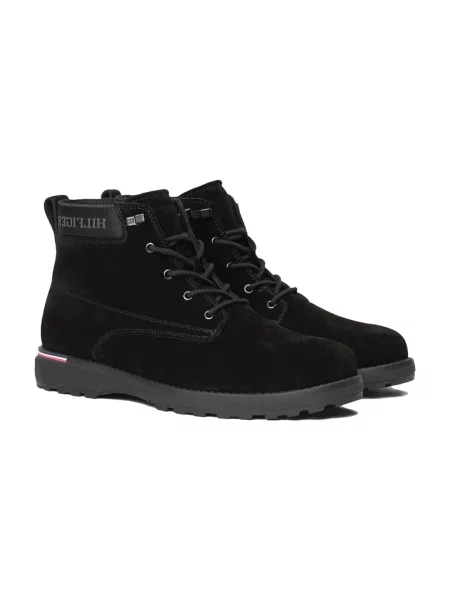 Buty do kostki Tommy Hilfiger skórzane biznesowe czarne