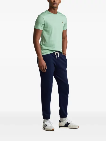 Vlněné dvouřadé polotričko Polo Ralph Lauren s autogramem zelené