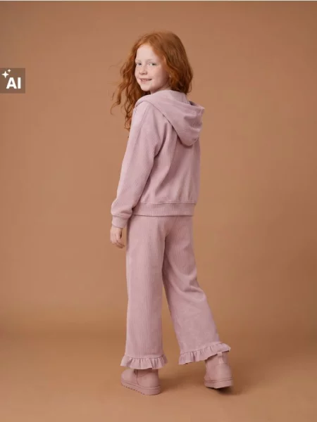Sinsay Mikina oversized s kapucí růžová