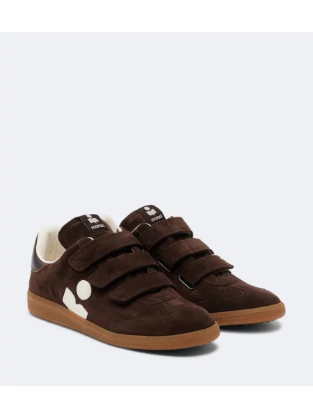 Sneakerși Isabel Marant din piele de căprioară maro
